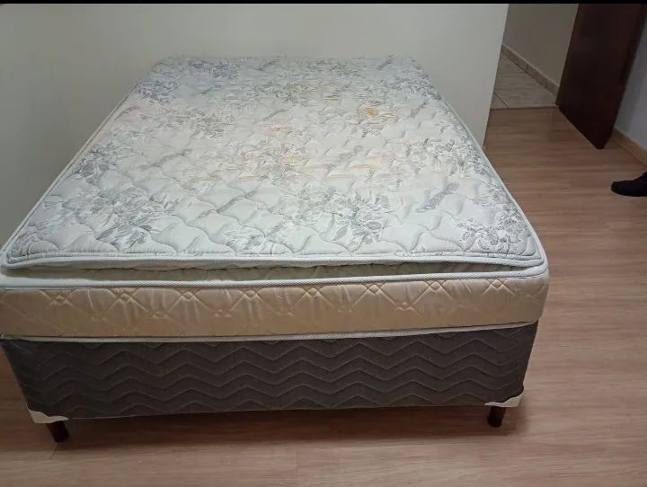 Cama box Casal + colchão castor 