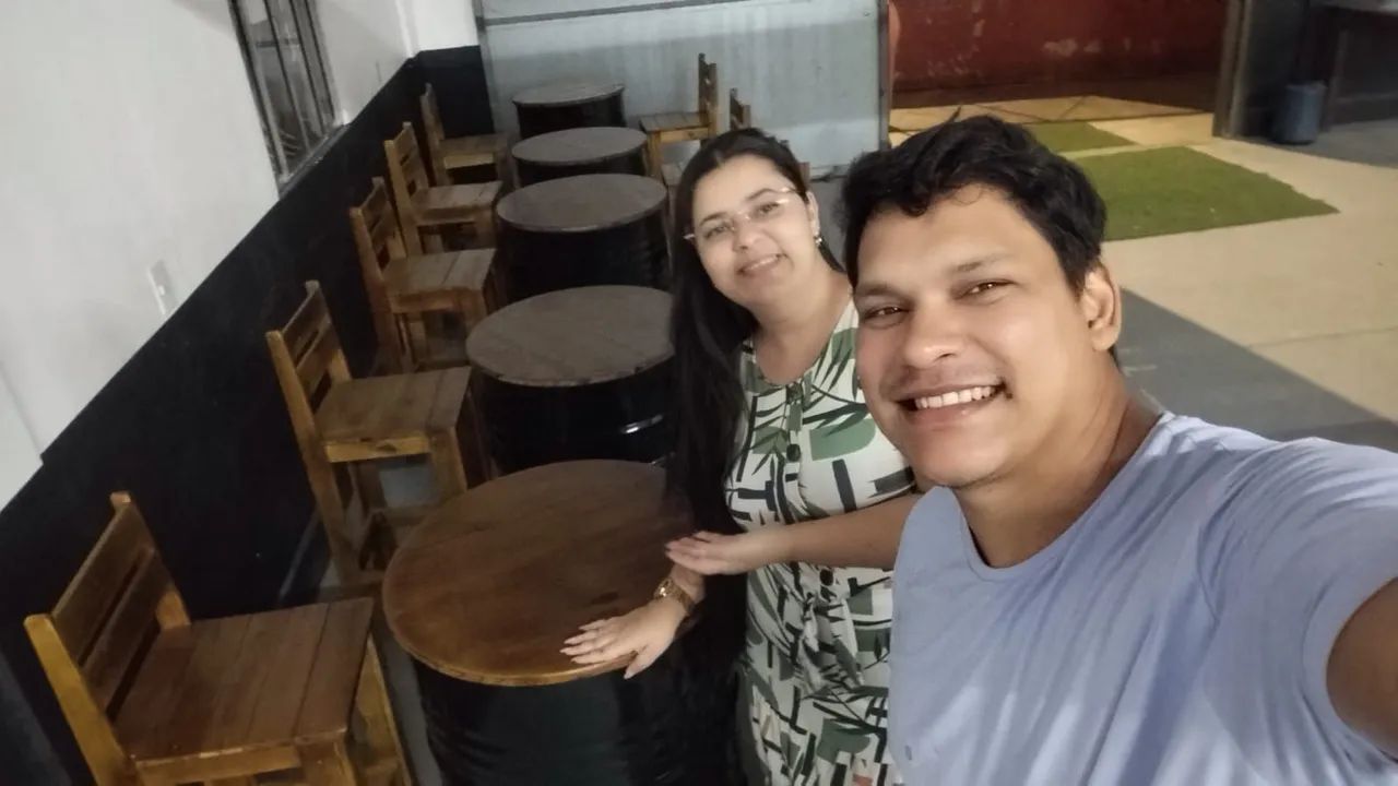 Conjunto de mesa bistrô rústico - Foto 5