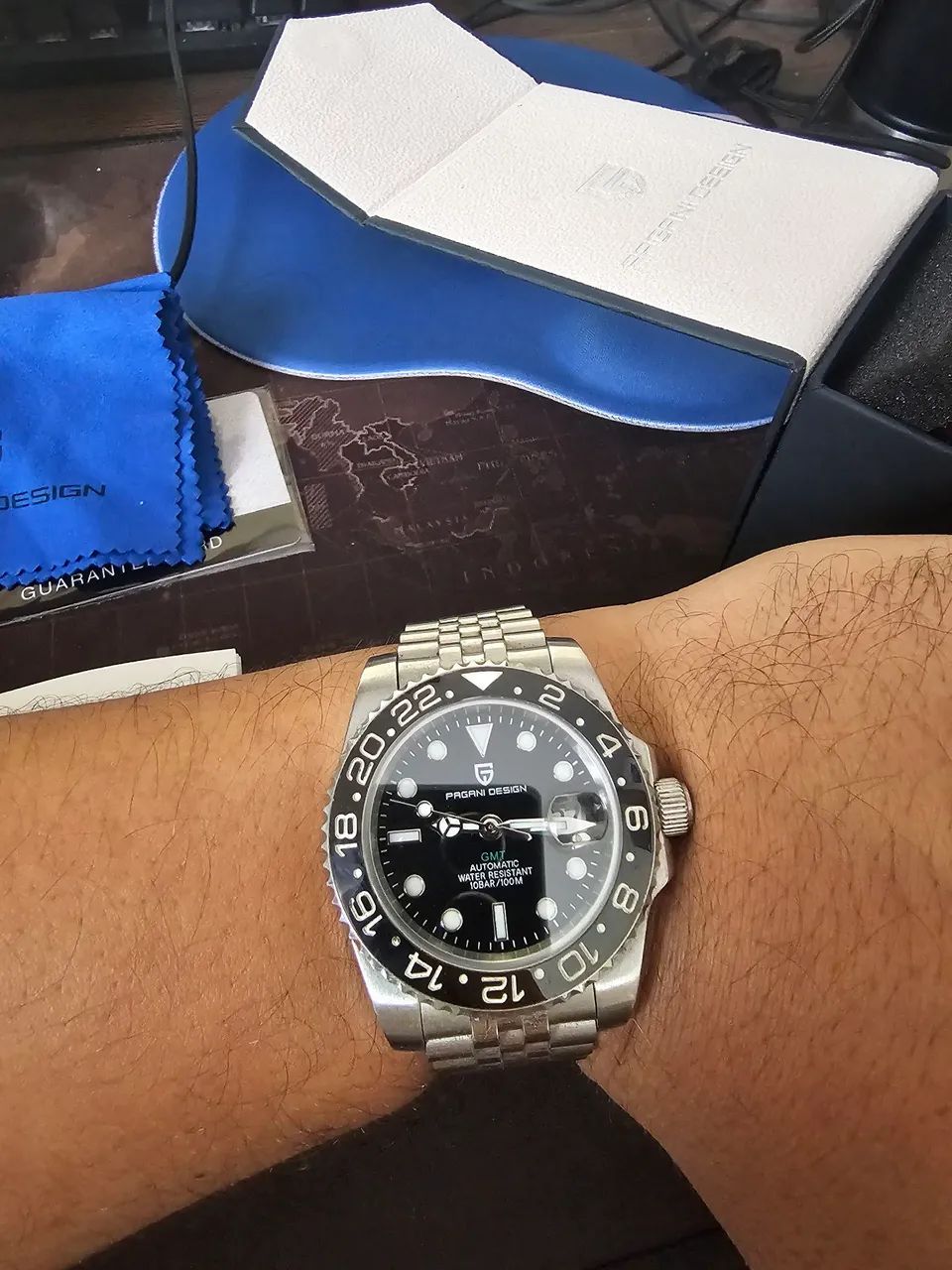 Relógio pagani design GMT