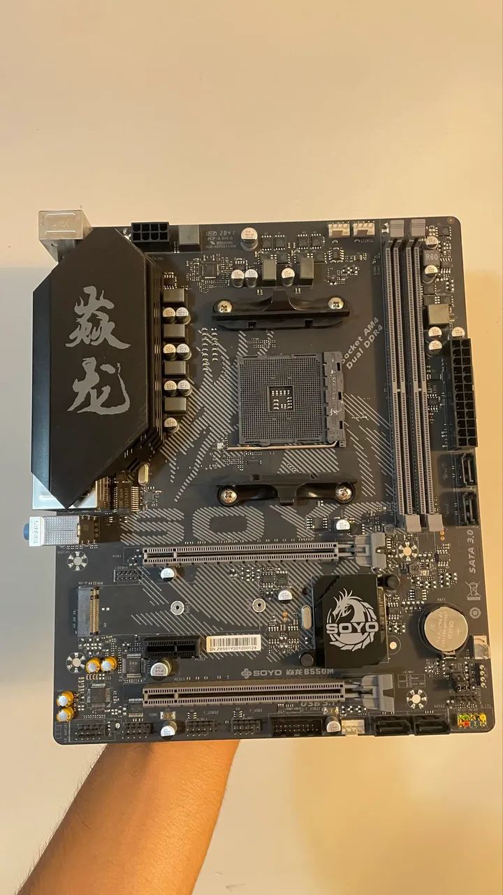 PLACA-MÃE SOYO B550M AM4 - PRONTA PARA USO!