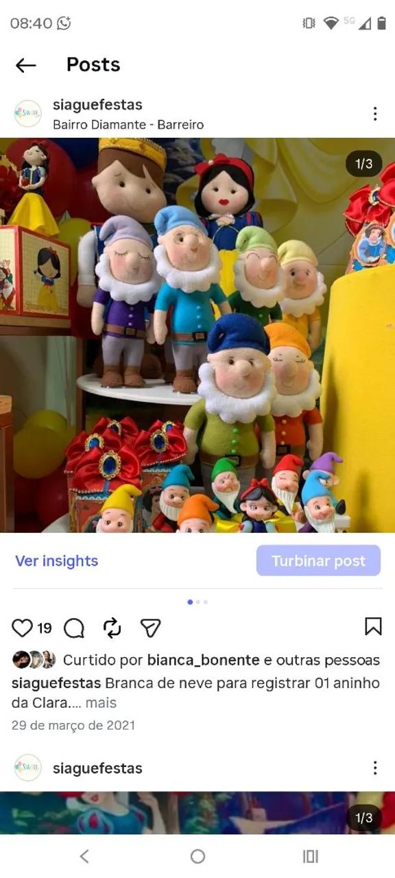 Bolo fake e feltros