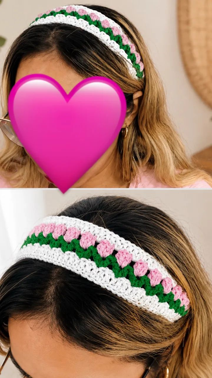 Tiara de crochê  - Foto 2