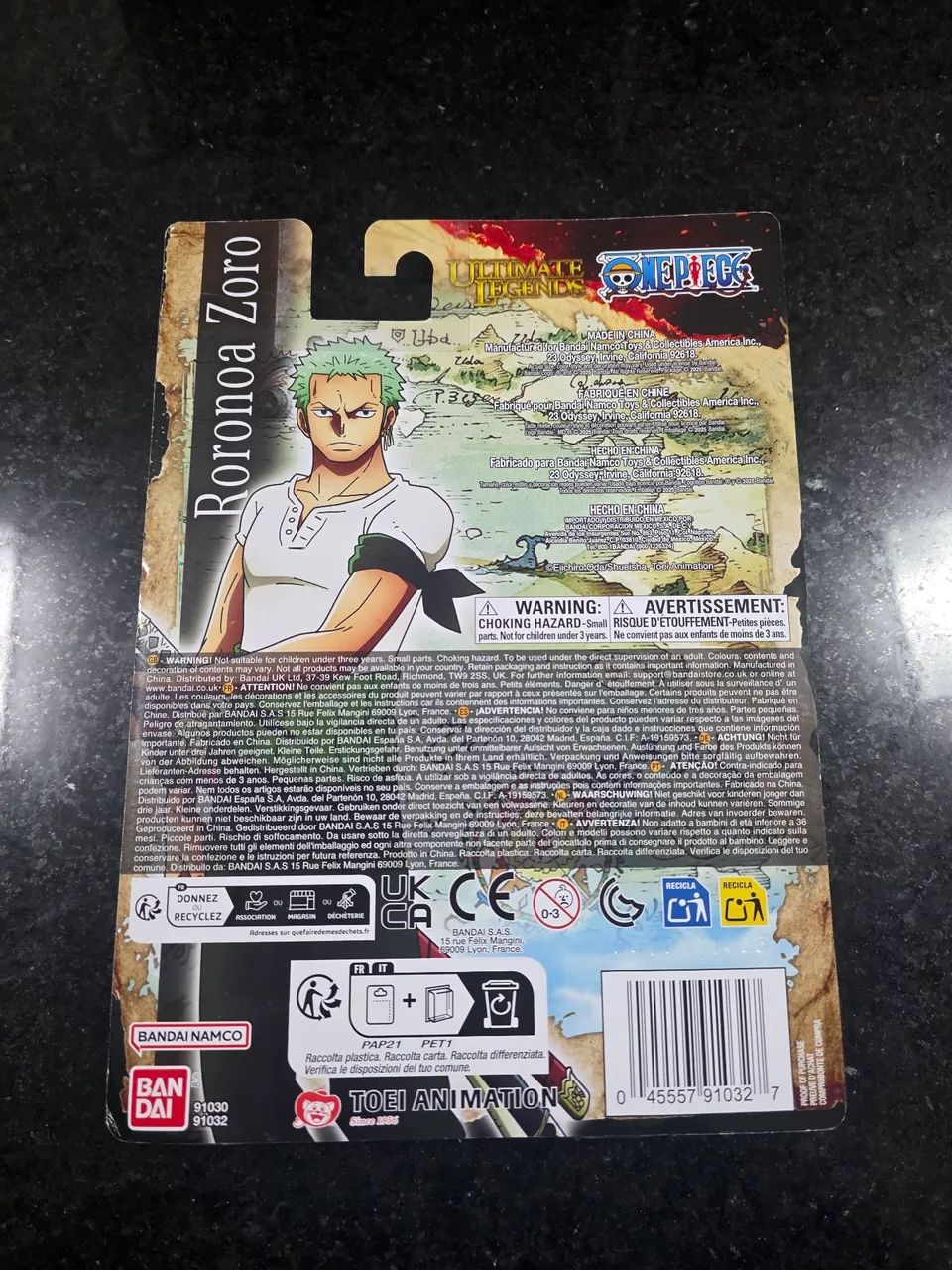 One Piece. Boneco Roronoa Zoro 12CM Com Acessórios<br><br>12cm Com Acessório - Foto 2