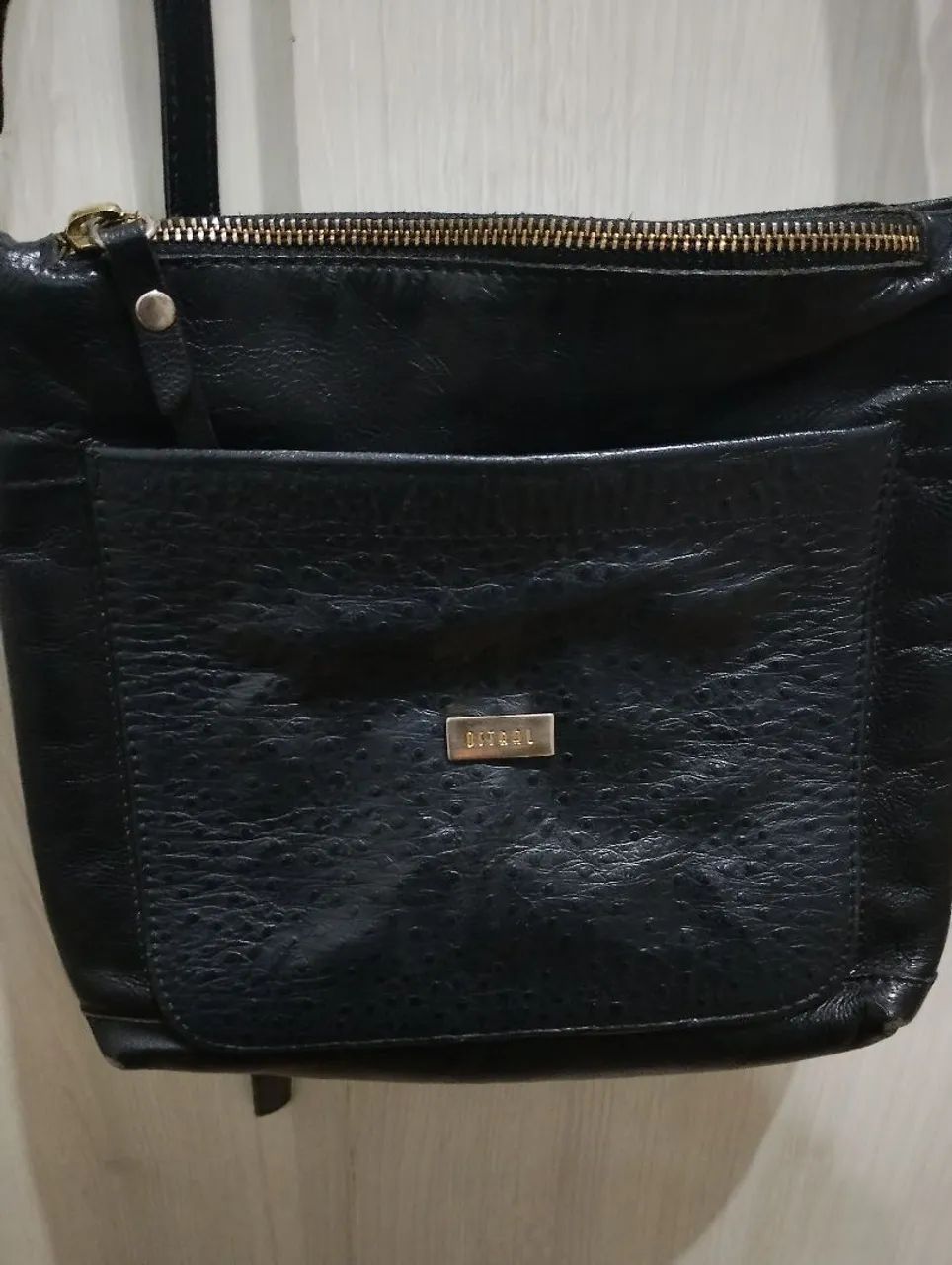 Bolsa transversal feminina couro legitimo 