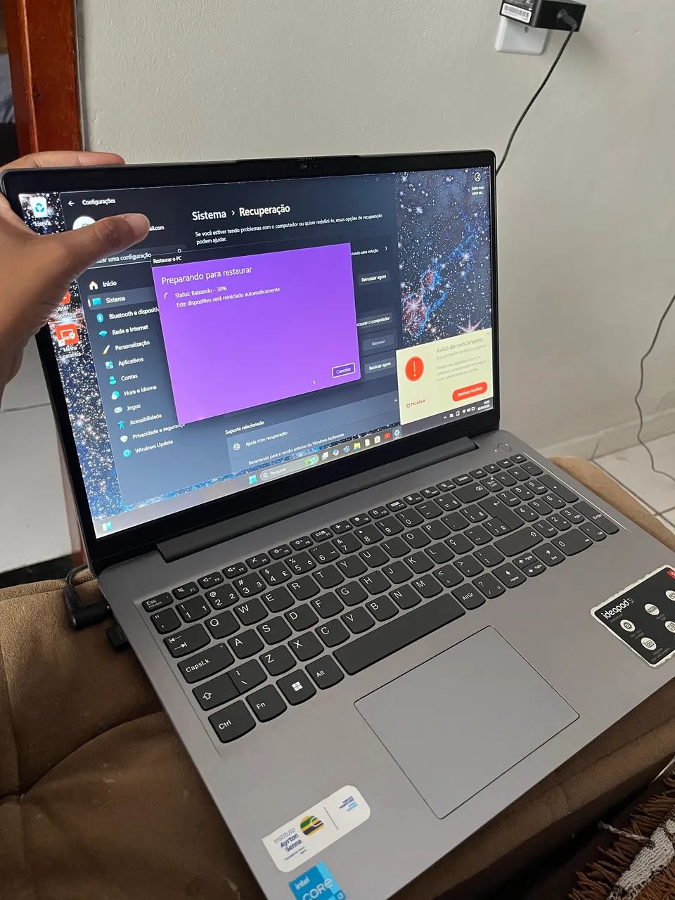 VENDO Notebook Lenovo IdeaPad 3i ? i3 11ª Geração | SSD 256GB   - Foto 2