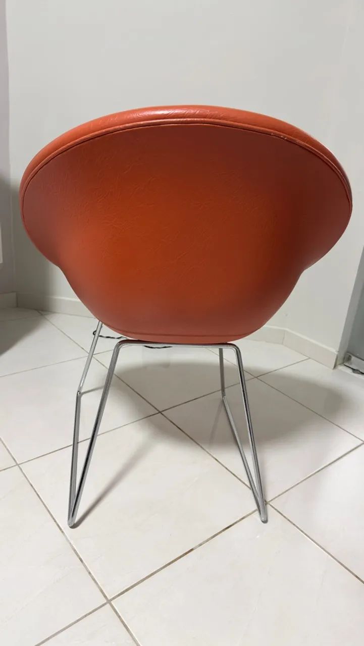 Poltrona Concha Retrô Laranja - Foto 3