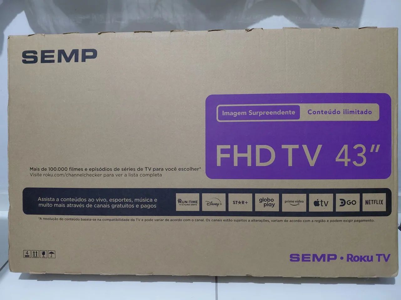 TV 43" FHD NOVA, POUCO USADA