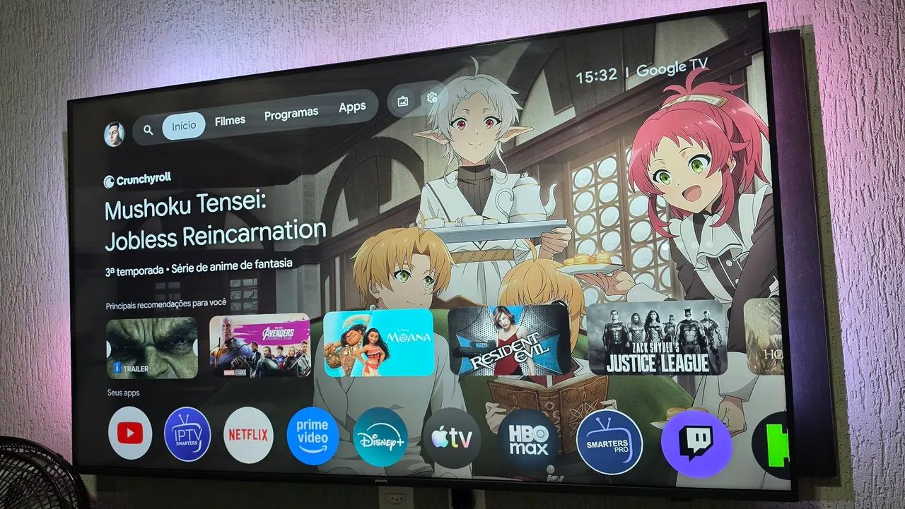 Smart TV 65" Phillips Ambilight -  Comando de Voz, HDR, Dolby, VRR, ALLM - Foto 2