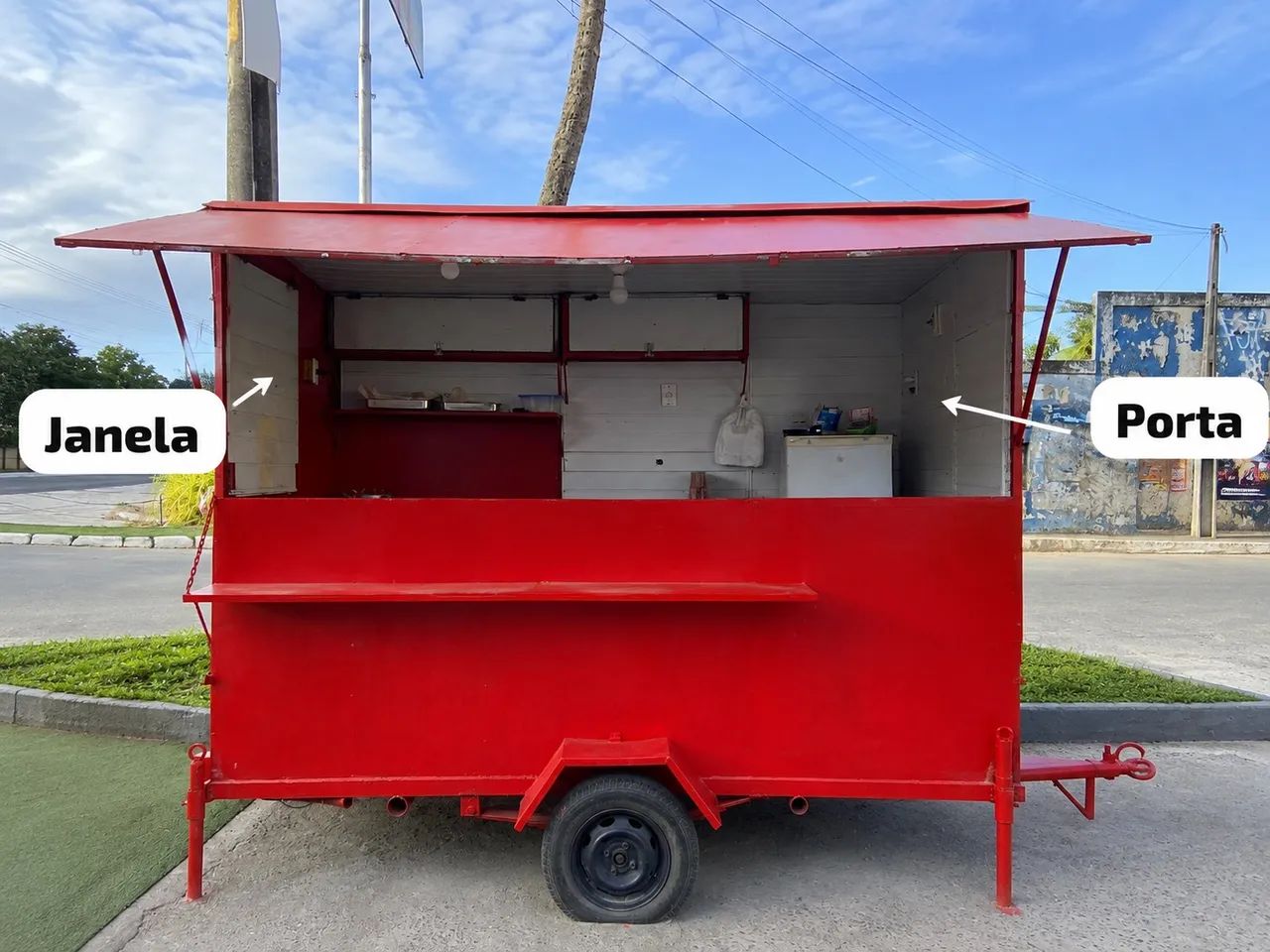 TRAILER VERMELHO 2,60 x 2,00 - PRONTO PARA TRABALHAR - Foto 2