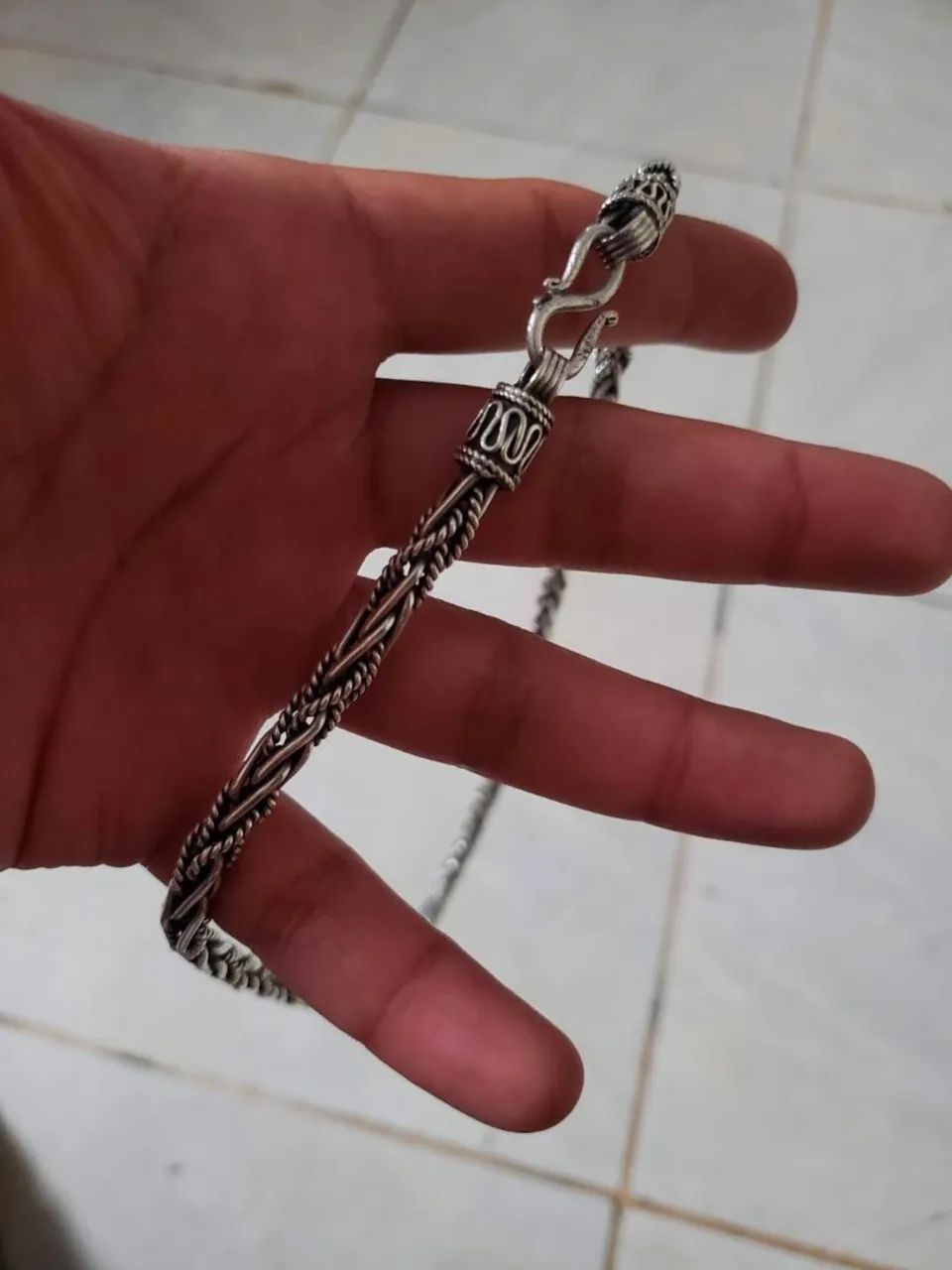 Corrente de prata bali trançada! - Foto 3