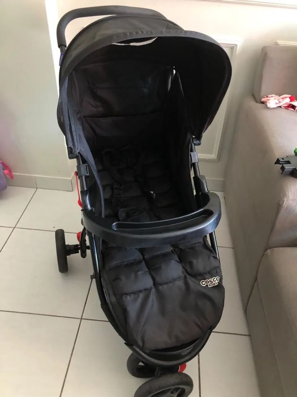 Carrinho com bebe conforto cosco - Foto 5