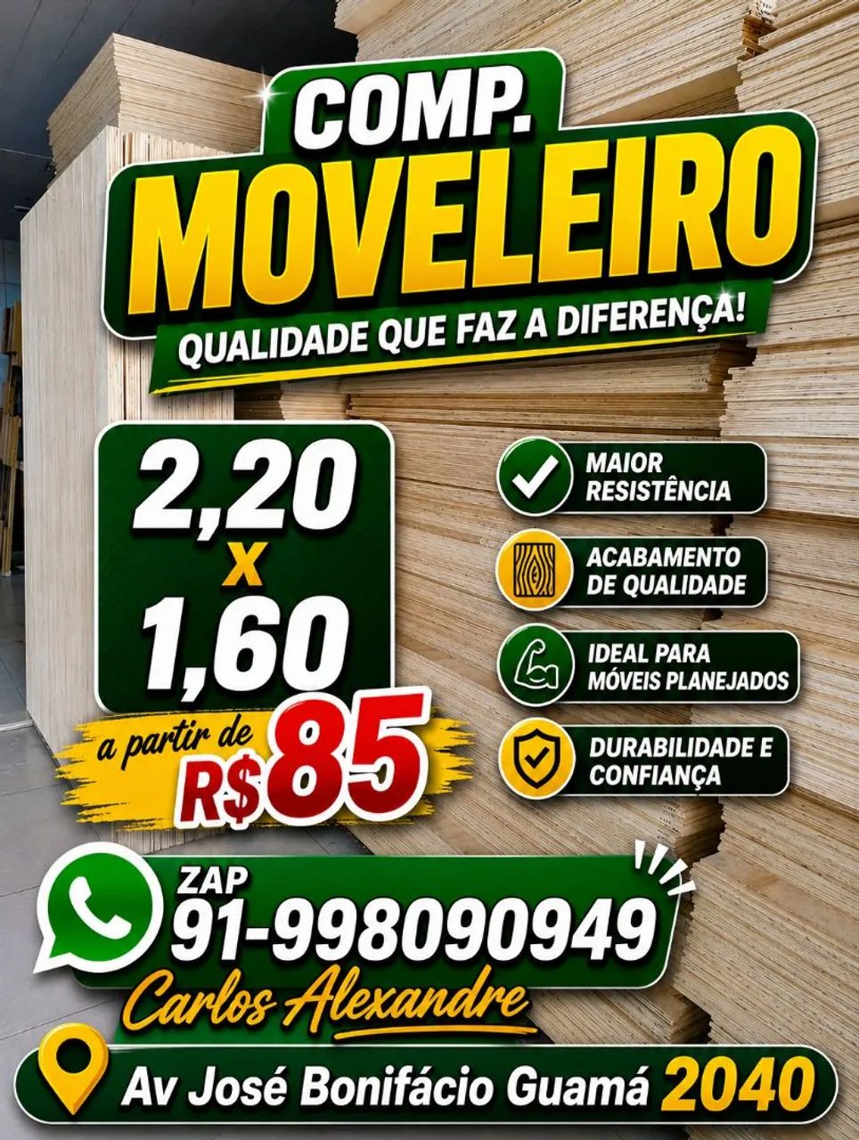 Compensado moveleiro 