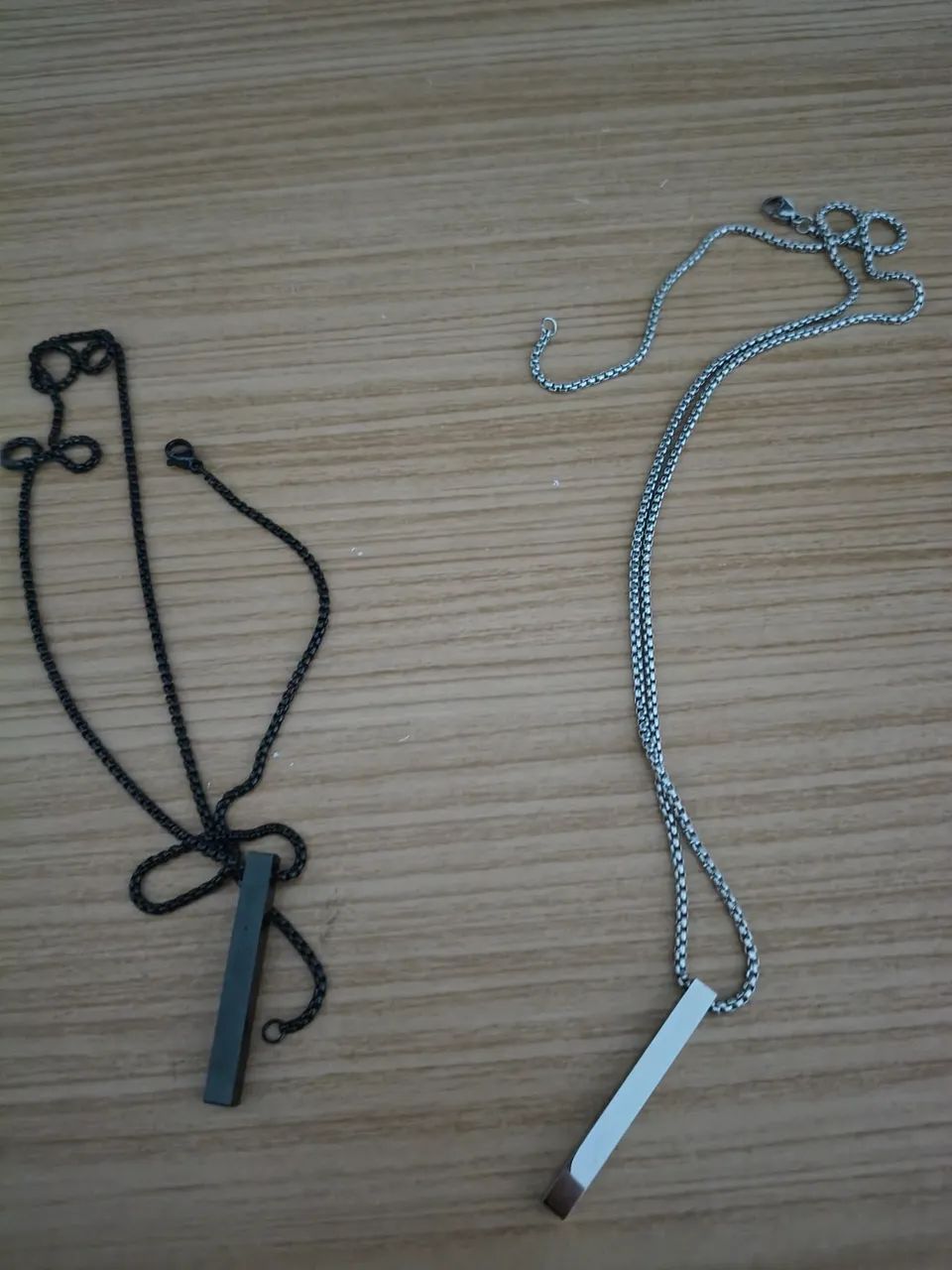 Colar masculi pendulo  aço  - Foto 2