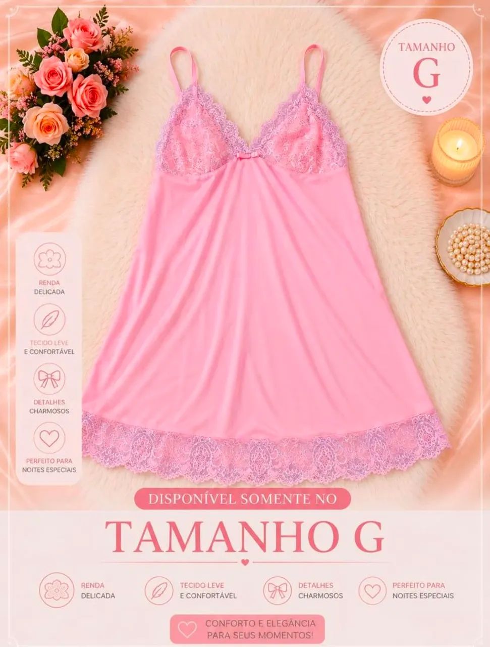 Pijama - babydoll Premium feminino variado - Foto 2