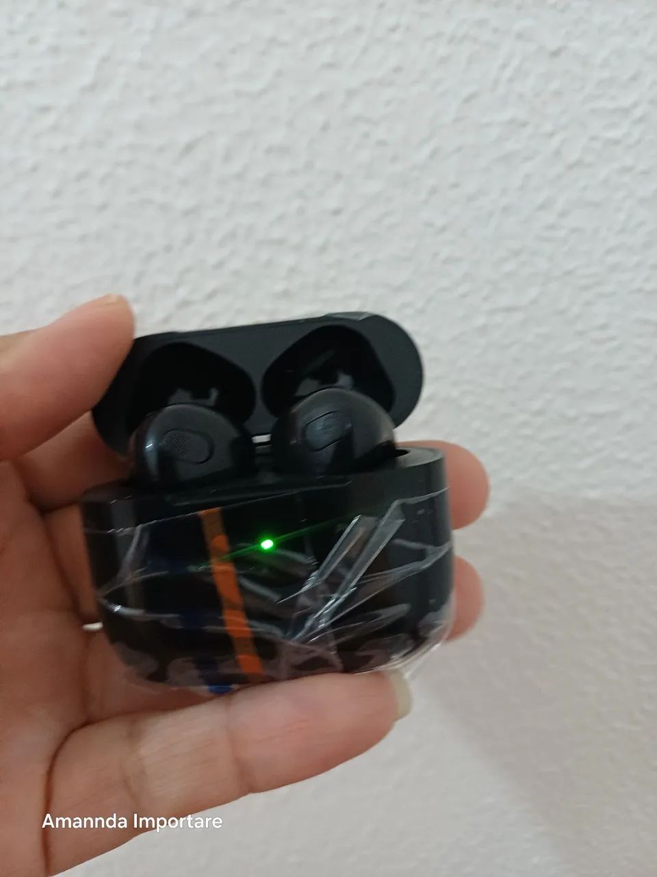 Fone de ouvido bluetooth preto 