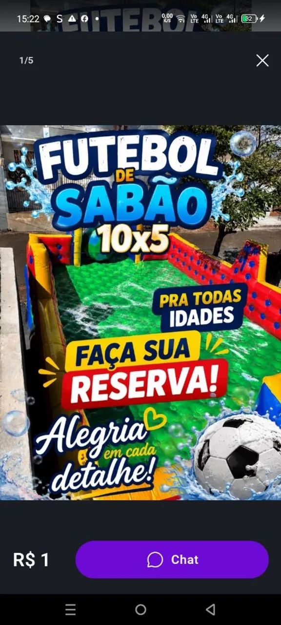 futebol de sabão com canhão de espuma  - Foto 2