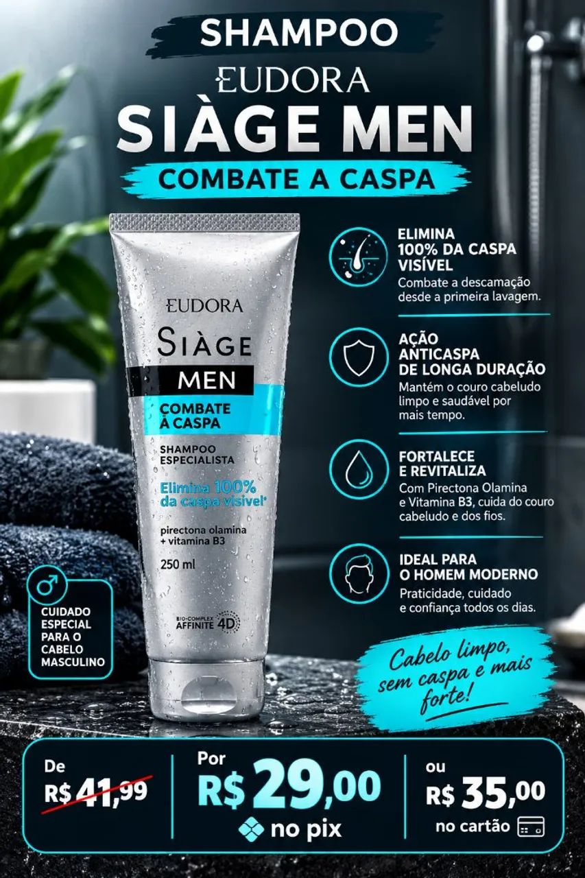 Shampoo de caspa siàge (masculino)