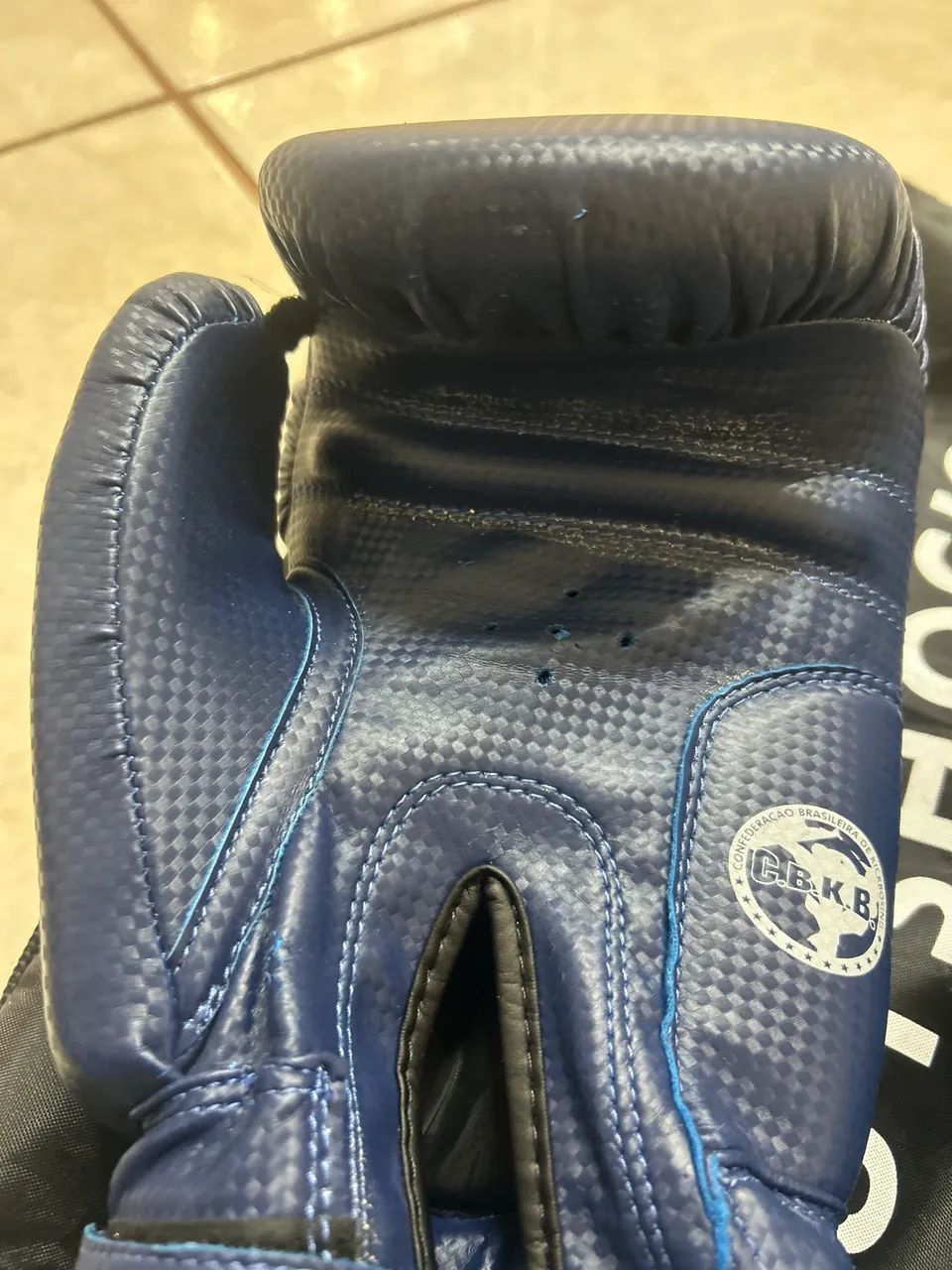 Par de Luva de Boxe e Muay Thai MKS Combat New Prospect Blue - Foto 6