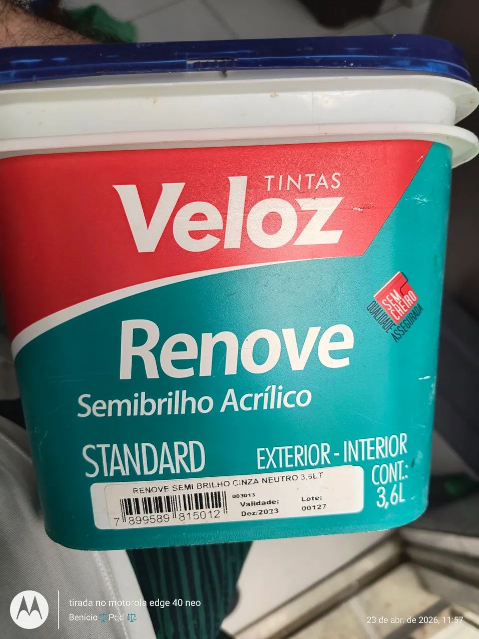 TINTAS SEMI BRILHO Cinza Neutro e Cinza claro  - Foto 3