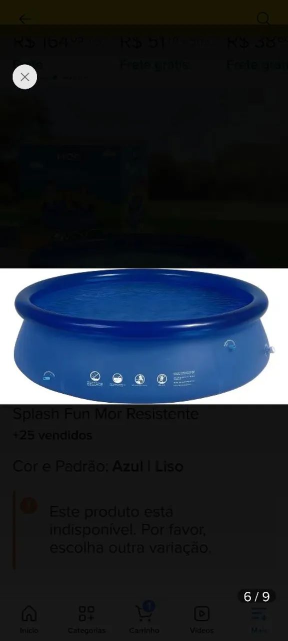 Vendo Piscina Mor de 2400 litros 