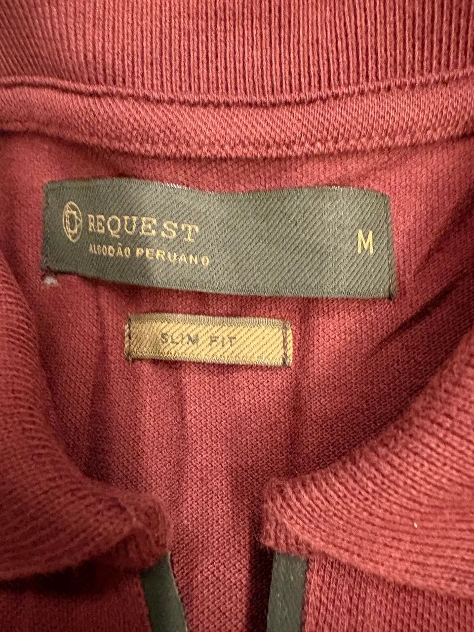Camisa polo vinho ziper algodao peruano M - Foto 2