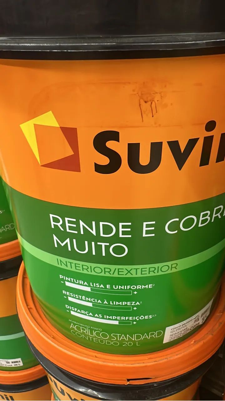 5 baldes tinta Suvinil 20 litros 