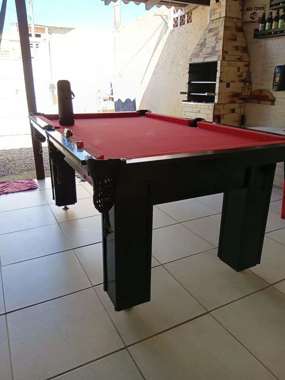 Mesa de sinuca e pig pog e vira mesa de jantar - Foto 5