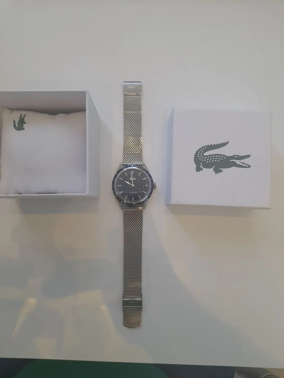 Relógio Lacoste Masculino Aço Prateado (NOVO/SEM USO) - Foto 3