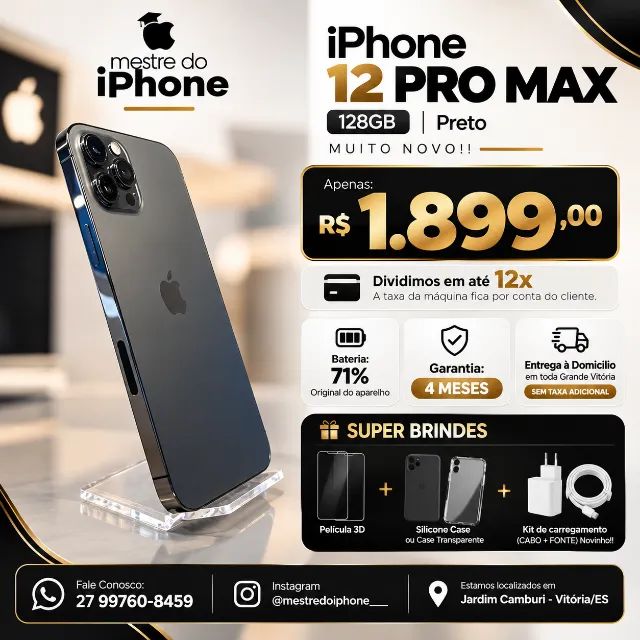 iPhone 12 Pro Max 128GB - Muito NOVO! - Foto 3