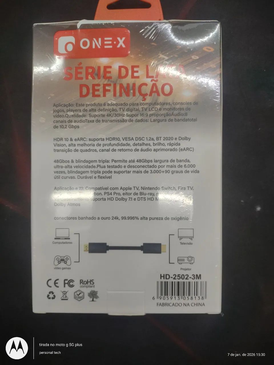 Cabo HDMi  4K 3M 30HZ  - Foto 2