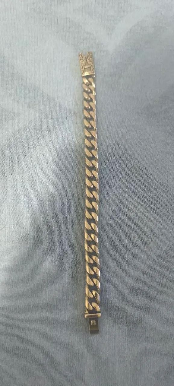 Pulseira Masculina Grossa Grumet Prata 925 Maciça.