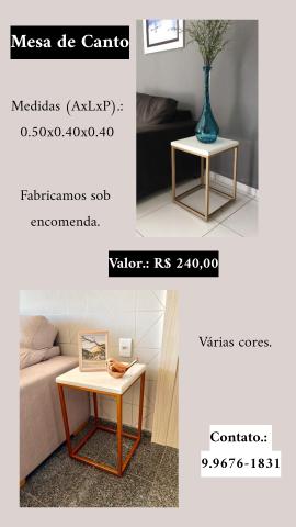 Mesa de Canto - Estilo Industrial - MDF - Foto 4