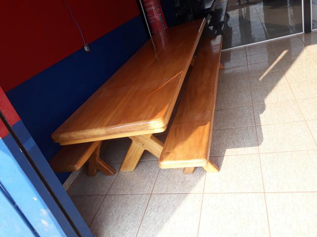 Mesa tipo da madeira garapeira - Foto 5