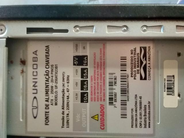Vendo uma CPU com a fonte,Drive de CD e um HD de 160G - Foto 2