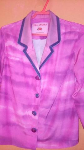 Blazer Em poliester rosa choque degradé Monotropo - Foto 2