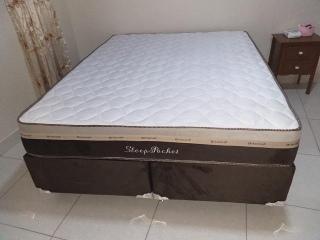 Conjunto box queen molas ensacadas por apenas 899,00 a vista somente até domingo - Foto 3
