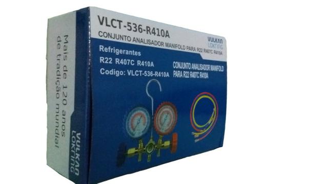 Manifold R410 R22a R407c c/3 mangueiras 1,50cm com visor de líquido - Foto 2