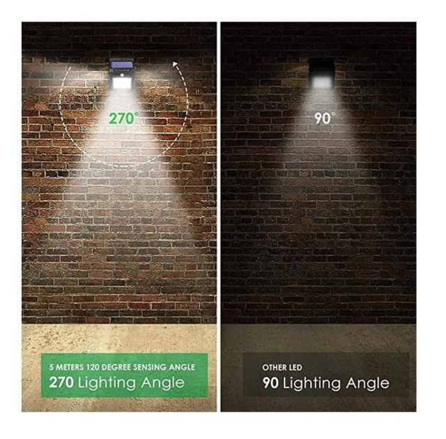 Arandela Led Luminária Solar de Parede com 26 Led Sensor Presença - Foto 4
