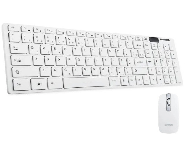 Kit Teclado E Mouse Sem Fio Exbom Modelo: S1000 Branco - Foto 2