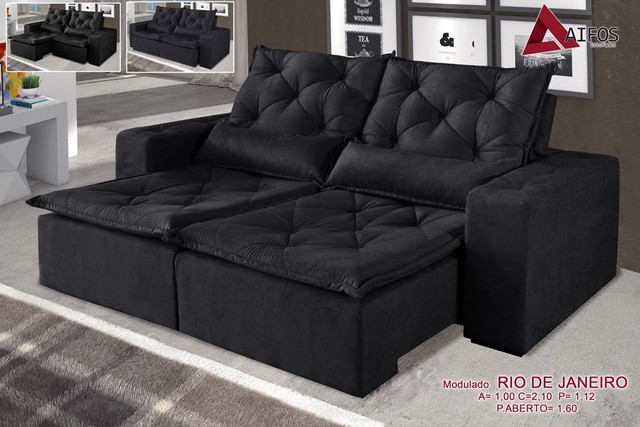 Sala sofá retrátil e reclinável de 210 cm  - Foto 2