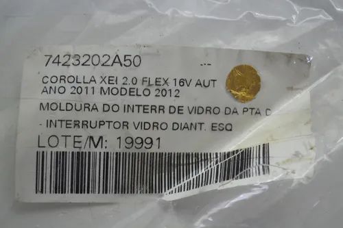 Moldura Botões Vidro Esquerdo Toyota Corolla 2011 Original - Foto 5