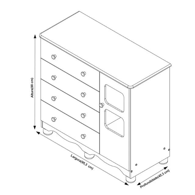 Cômoda Uli 100% MDF (Nova) - Foto 5