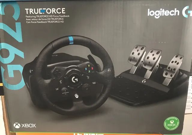 Volante Logitech G923, Com Pedais, Câmbio Trueforce