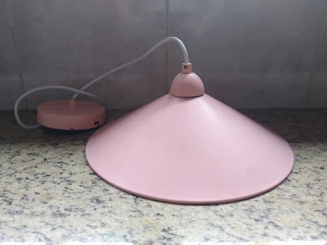 Lustre Pendente Rosa Quarto Sala - Foto 3