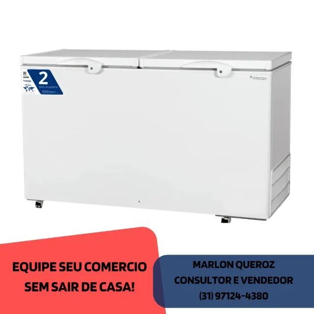 Freezer Horizontal Tampa Cega Fricon 503L Novo