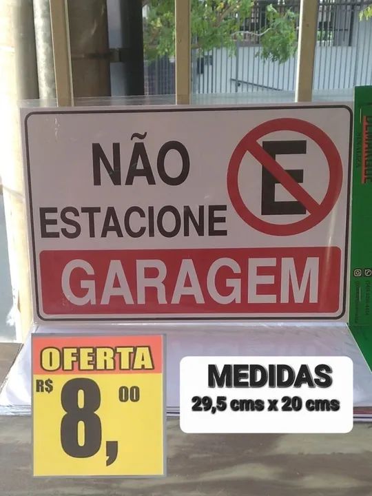 Placa de Garagem - NÃO ESTACIONE - por APENAS 5 reais cada unidade. - Foto 3