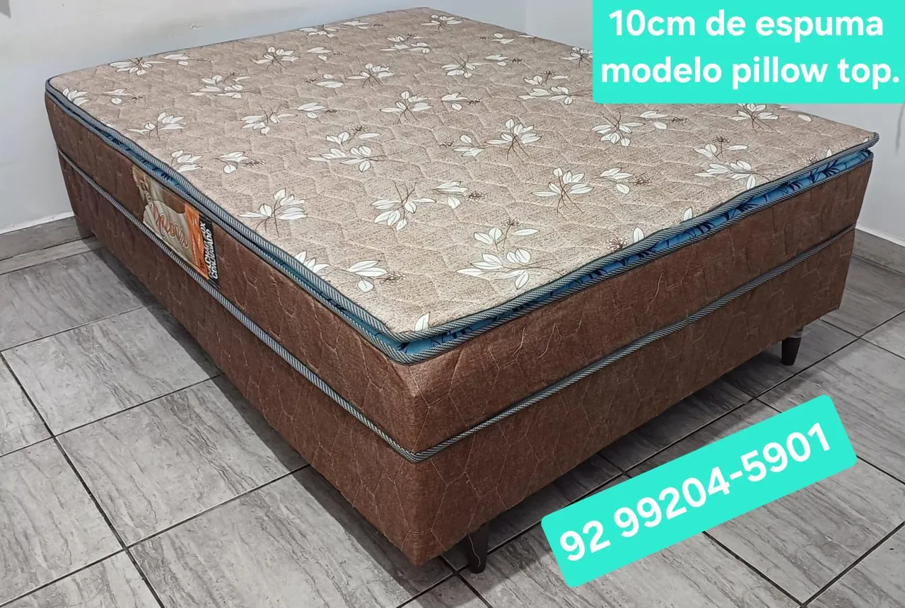 Cama de casal 10cm de espuma