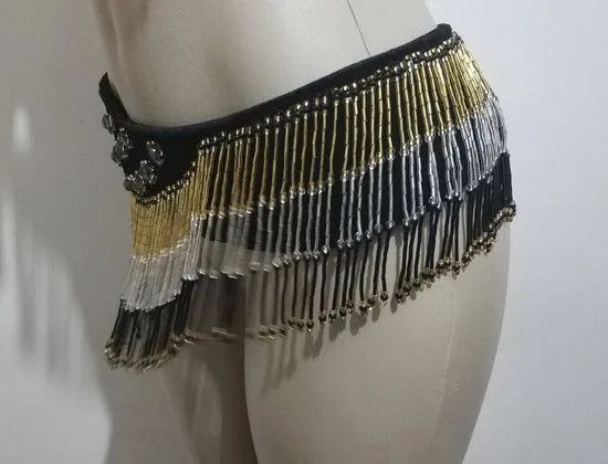Roupa de dança do ventre preta e dourada - Foto 3