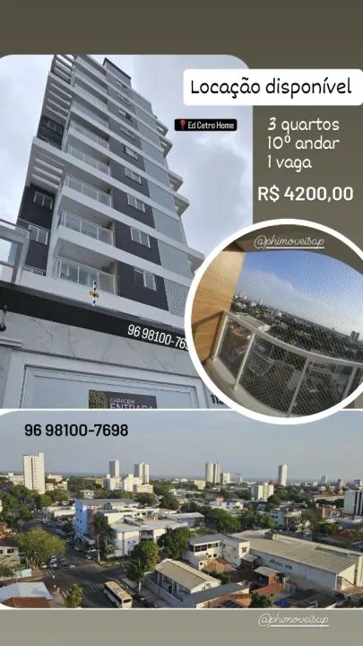 Alugo Apartamento 3q ed Cetro Home centro S/ mobilia