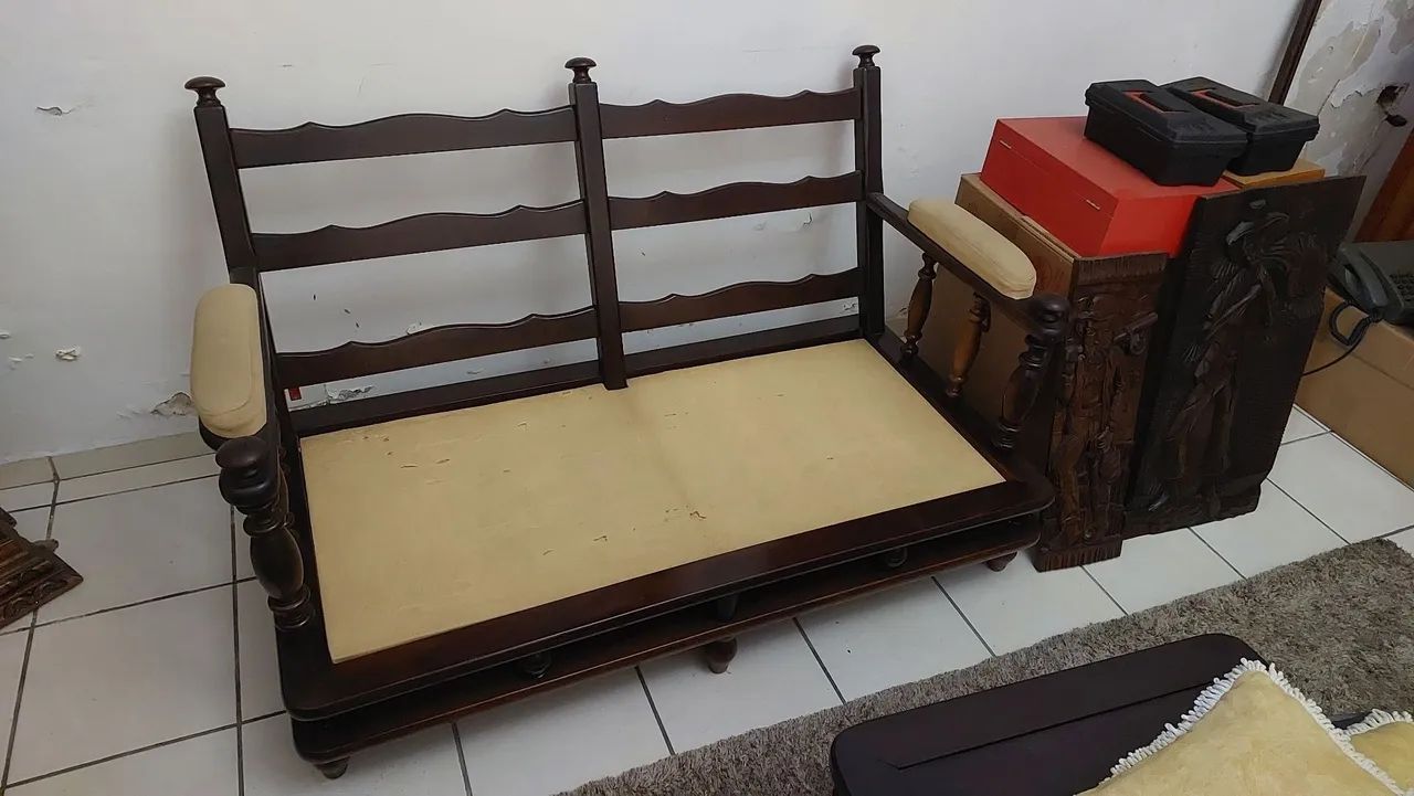 Conjunto de sala madeira maciça  - Foto 4